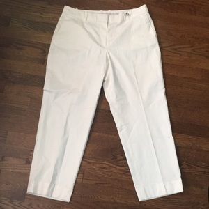 Ann Taylor White Ankle Pants Sz 14